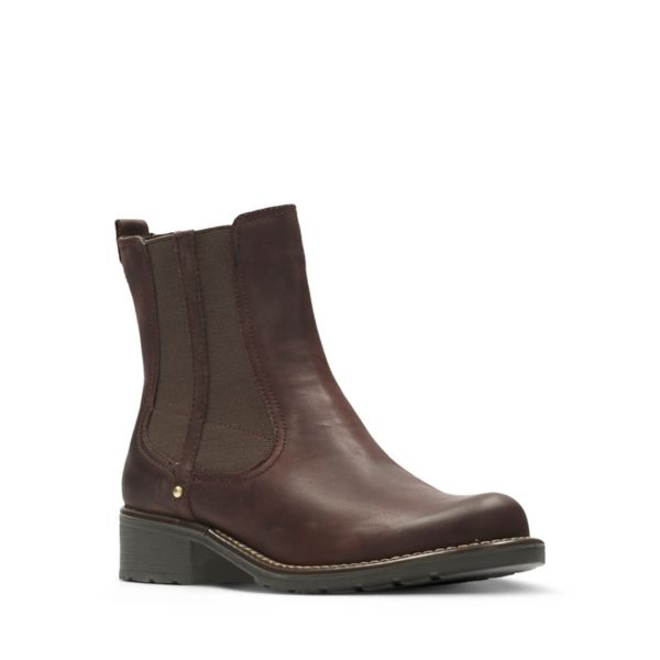 Clarks Womens Orinoco Club Chelsea Boots Burgundy | UK-5302169